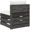 vidaXL Modulares Mittelsofa mit Kissen Grau Imprägniertes Holz 3068122 Bild 4