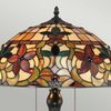 Tischleuchte, Tiffany-Glas, Metall, Bronze, H 58,4 cm Bild 2