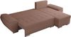 Universelles Ecksofa mit Schlaffunktion, Bettkasten und losen Kissen, gesteppte Sitzfläche - UMBRIA - Rosa Boucle Bild 5