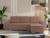 Universelles Ecksofa mit Schlaffunktion, Bettkasten und losen Kissen, gesteppte Sitzfläche - UMBRIA - Rosa Boucle Bild 3