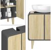 Waschbeckenunterschrank Arla Anthrazit/Eiche 60 x 61 cm Vicco Bild 2