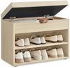Vasagle Schuhbank, mit gepolstertem Kissen, Holzspanplatte, 30 x 60 x 44 cm, naturbeige Bild 5