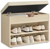 Vasagle Schuhbank, mit gepolstertem Kissen, Holzspanplatte, 30 x 60 x 44 cm, naturbeige Bild 4