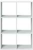 vidaXL Raumteiler-Bücherregal Weiß 69,5x29x103,5 cm Holzwerkstoff 858012 Bild 5