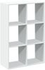 vidaXL Raumteiler-Bücherregal Weiß 69,5x29x103,5 cm Holzwerkstoff 858012 Bild 2
