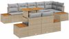 vidaXL Garten Essgruppe mit Kissen 9 pcs Beige und Grau 3350082 Bild 2