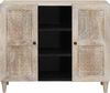 vidaXL Sideboard Bleached White 90 x 33 x 75 cm Massivholz Mango 4018144 Bild 3