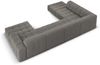 Micadoni Panorama Ecksofa Jennifer 7-Sitzer Links Samt Hellgrau Bild 3