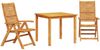 vidaXL Garten Essgruppe 3 pcs Braun Massivholz Akazie 3375630 Bild 2