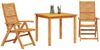 vidaXL Garten Essgruppe 3 pcs Braun Massivholz Akazie 3375630 Bild 3