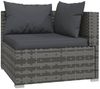 vidaXL 7-tlg. Garten-Lounge-Set mit Kissen Poly Rattan Grau 3101821 Bild 4