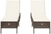 vidaXL Sonnenliegen mit Auflagen 2 Stk. Braun Poly Rattan 3261588 Bild 5