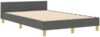 vidaXL Bettgestell mit Kopfteil Dunkelgrau 120 x 190 cm Stoff 3344635 Bild 4