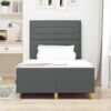 vidaXL Bettgestell mit Kopfteil Dunkelgrau 120 x 190 cm Stoff 3344635 Bild 3