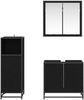 vidaXL Badezimmermöbel-Set 3 pcs Schwarz Eichen-Optik Holzwerkstoff 3402368 Bild 3
