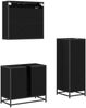 vidaXL Badezimmermöbel-Set 3 pcs Schwarz Eichen-Optik Holzwerkstoff 3402368 Bild 4