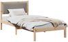 vidaXL Bettrahmen mit Kopfteil Taupe 100 x 200 cm Massives Kiefernholz 878142 Bild 3