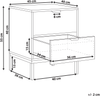 Nachttisch mit 2 Schubladen ADELAIDE Weiß Bild 2
