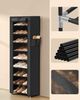 SONGMICS Schuhregal mit 10 Ebenen, 28 x 48 x 160 cm, Schuhschrank, Überzug, Schuh-Organizer, schwarz Bild 4