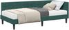 vidaXL Eckbettgestell mit Matratze mit Kopfteil 2 pcs Grün Samt 3393970 Bild 2
