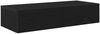 vidaXL Wandregal mit Schubladen Schwarz 80x33x17 cm Holzwerkstoff 859978 Bild 2
