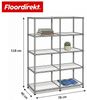 Floordirekt Bücherregal Standregal Concept Epure MK-015 Raumteiler, verchromtes Metallgestell, höhenverstellbare Kunststofffüße, 5 Ablagen, B78×T40×H118 cm Bild 2