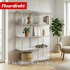 Floordirekt Bücherregal Standregal Concept Epure MK-015 Raumteiler, verchromtes Metallgestell, höhenverstellbare Kunststofffüße, 5 Ablagen, B78×T40×H118 cm Bild 3