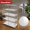 Floordirekt Bücherregal Standregal Concept Epure MK-015 Raumteiler, verchromtes Metallgestell, höhenverstellbare Kunststofffüße, 5 Ablagen, B78×T40×H118 cm Bild 4