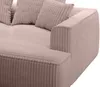 Vente-unique - PINETA Sofa Samt Puderrosa - B 180 cm x H 67 cm x L 230 cm Bild 4