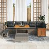 vidaXL Gartensofa-set mit Kissen 9 pcs Grau 3363188 Bild 3