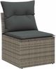vidaXL Gartensofa-set mit Kissen 9 pcs Grau 3363188 Bild 5