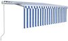 vidaXL Markise Automatisch mit Rollo LED Windsensor 4x3 m Blau & Weiß 3069311 Bild 2