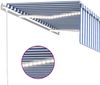 vidaXL Markise Automatisch mit Rollo LED Windsensor 4x3 m Blau & Weiß 3069311 Bild 5