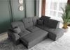 Ecksofa Schlafsofa Sofa FREJA Stoff Brooklyn Altrosa Ottomane Rechts Bild 4