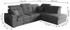 Ecksofa Schlafsofa Sofa FREJA Stoff Brooklyn Altrosa Ottomane Rechts Bild 3