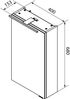 FACKELMANN SBC B.PARIS Gäste WC Waschtisch Set mit Spiegelschrank 45 cm breit, Schwarz matt, Türanschlag links Bild 3