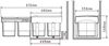 EKOTECH 90044162S Abfallsorter MEGA mit 2x 15 Liter Abfallvolumen / 2-fach Trennung / Soft Closing System Bild 2