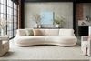 KAWOLA Big Sofa PADANA Stoff weiß 86 x 166 x 410 cm Bild 2