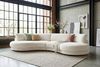 KAWOLA Big Sofa PADANA Stoff weiß 86 x 166 x 410 cm Bild 5