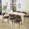 Esszimmerstuhl Velcira 2er-Set, Webstoff und Metall, modern skandinavisch, braun gepolstert Bild 2