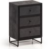 Nachttisch Boxspringbett Massivholz Steinoptik 40x60x30 cm Nachtkommode Bild 2