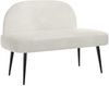 vidaXL Gepolsterte Bank mit Rückenlehne Creme 110 x 60 x 76 cm Samt 42040793 Bild 2