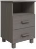 vidaXL Nachttisch HAMAR Hellgrau 40x35x62 cm Massivholz Kiefer 340415 Bild 2