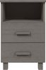 vidaXL Nachttisch HAMAR Hellgrau 40x35x62 cm Massivholz Kiefer 340415 Bild 3