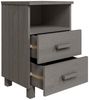 vidaXL Nachttisch HAMAR Hellgrau 40x35x62 cm Massivholz Kiefer 340415 Bild 5