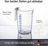 BigDean Messbecher-Set - 3 Größen: 500ml, 1L, 2L - bruchsicher, temperaturbeständig, farbige Skala transparent & blau - aus PP-Kunststoff lebensmittelecht - Made in Germany Bild 2