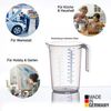 BigDean Messbecher-Set - 3 Größen: 500ml, 1L, 2L - bruchsicher, temperaturbeständig, farbige Skala transparent & blau - aus PP-Kunststoff lebensmittelecht - Made in Germany Bild 5