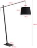 lux. pro 'Nesna' Stehlampe, Schwarz, 185 x 24 x 35 cm Bild 4