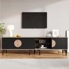 BlingBin TV-Schrank Lowboard TV-Ständer für Wohnzimmer, TV-Board (TV-Schrank, 1-St, TV-Möbel, 180 x 35 x 49 cm) mit 2 Schränke,TV-Board mit offene Ablagefächer, für 80-Zoll-Fernseher Bild 3