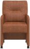 vidaXL Esszimmerstühle mit Rollen 2 pcs Braun 57 x 67 x 95 cm 42017840 Bild 4